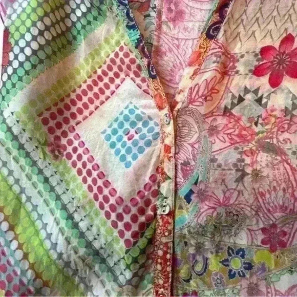 Johnny Was Garden Printed Floral Sheer Watercolor Long Cardigan XS - Picture 3 of 7